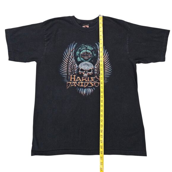 Harley Davidson Shirt Mens XL Skull Wings Pat Rogers Speedway Concorde NC Biker - Picture 10 of 12